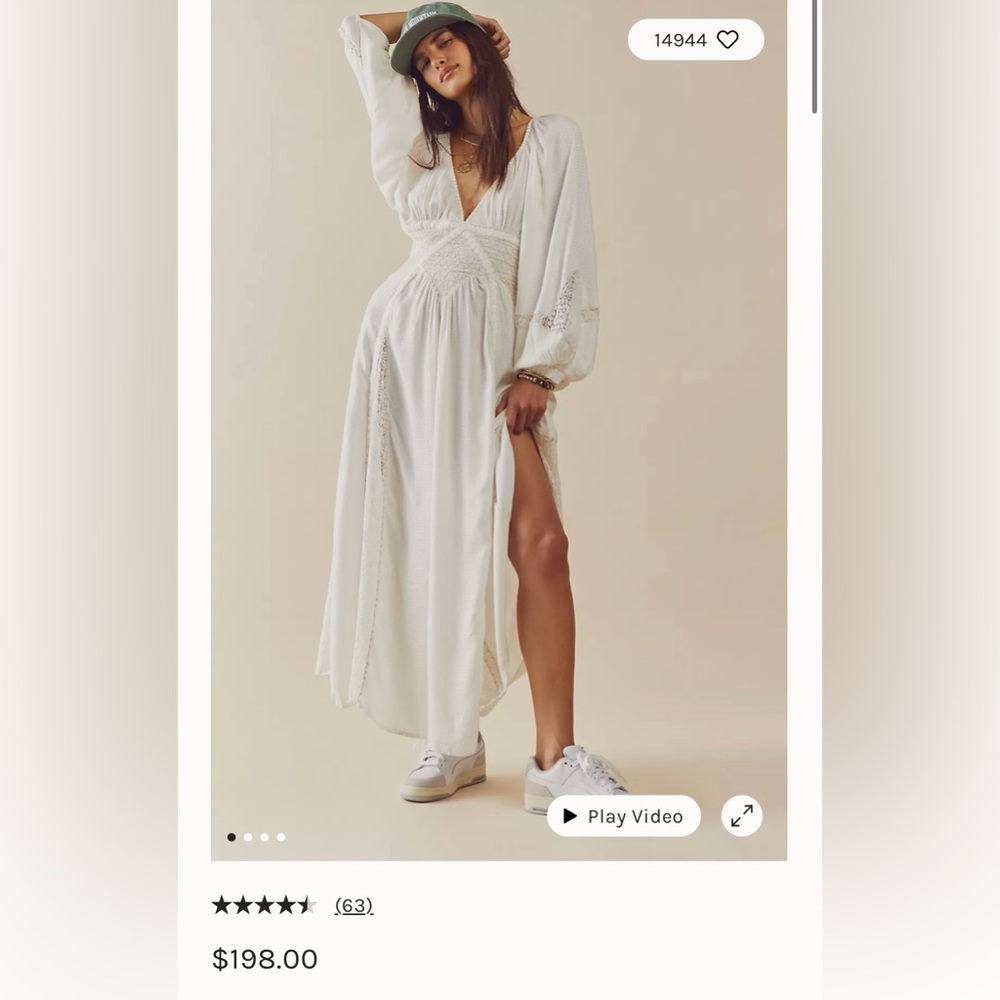 Free People Dress worn once gorgeous details